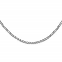 Sterling Shimmer Sterling Silver Rhodium-plated 80 Stone CZ Riviera Necklace, 17" view 1