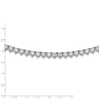 Sterling Shimmer Sterling Silver Rhodium-plated 155 Stone CZ Riviera Necklace, 36" view 3