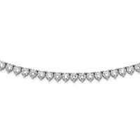 Sterling Shimmer Sterling Silver Rhodium-plated 155 Stone CZ Riviera Necklace, 36" view 1