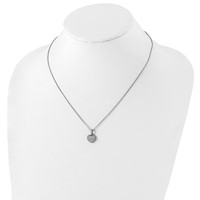 Sterling Shimmer Sterling Silver Rhodium-plated 40 Stone Heart CZ Necklace with 2 Inch Extender, 16" view 4