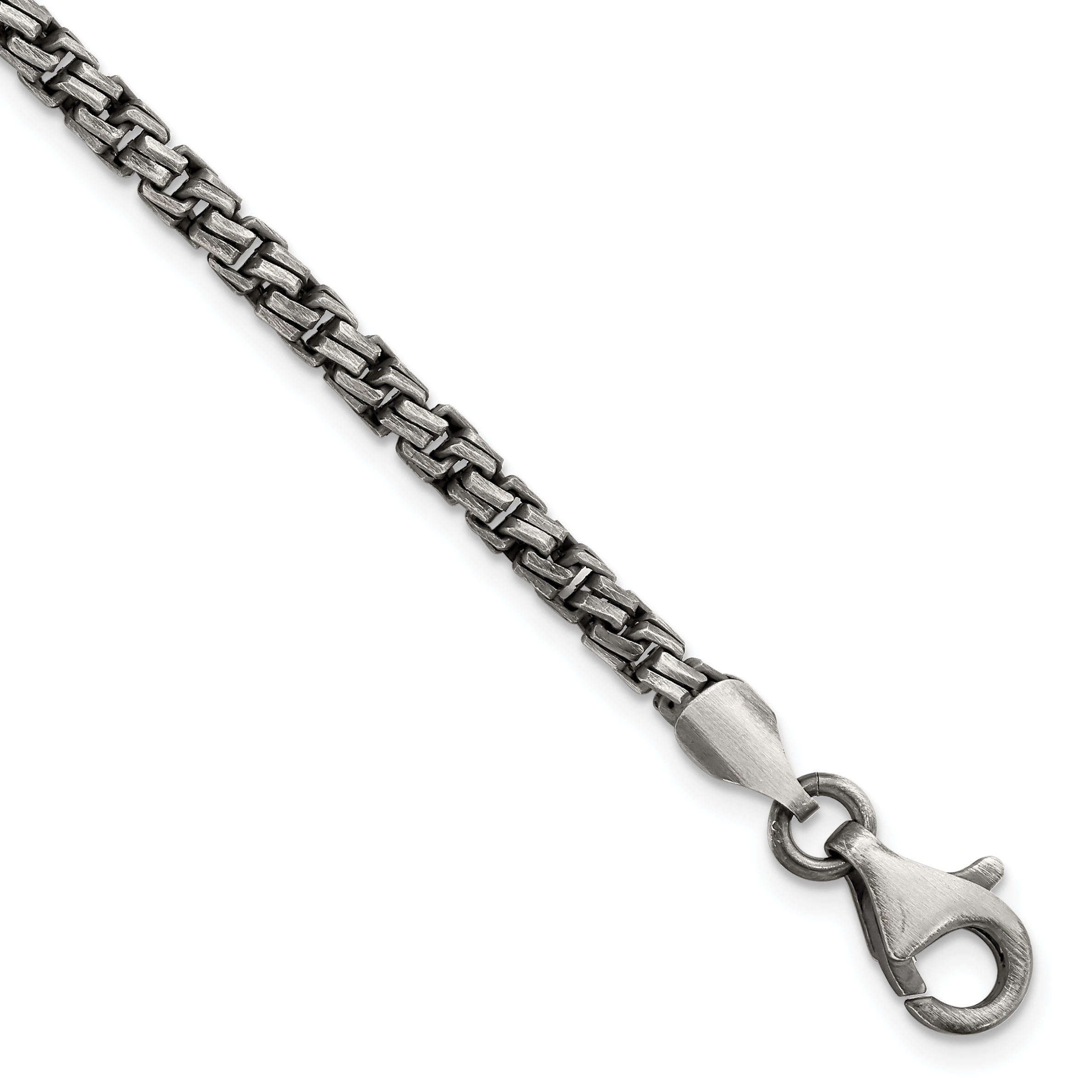 Sterling Silver Antiqued Brushed Bracelet (QG5721-8)