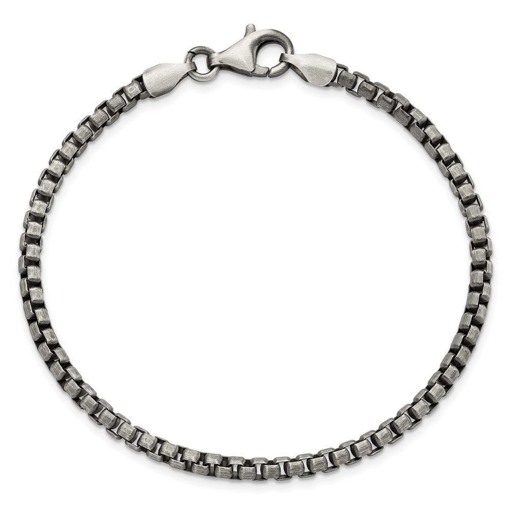 Sterling Silver Antiqued Brushed Bracelet (QG5724-8)