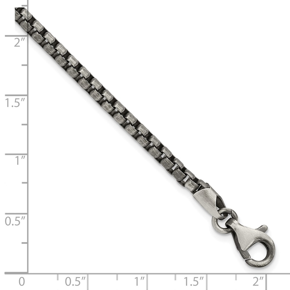 Sterling Silver Antiqued Brushed Bracelet (QG5724-8)