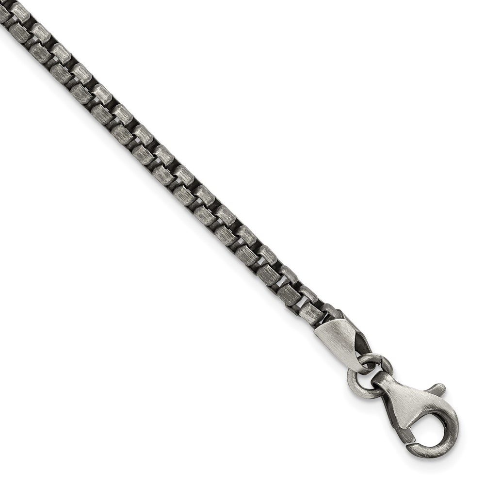 Sterling Silver Antiqued Brushed Bracelet (QG5724-8)