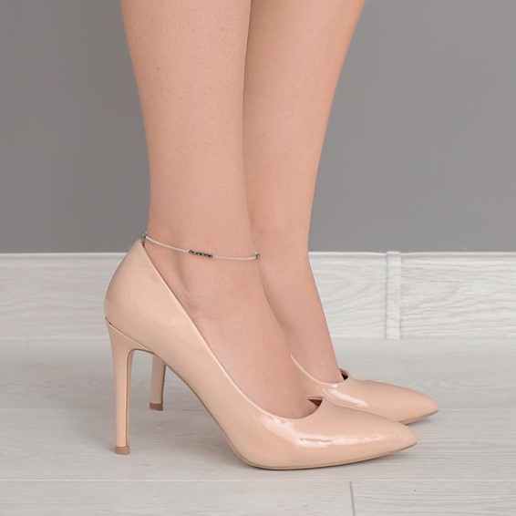 Sterling Silver Black CZ Beads 9 inch Plus 1 inch Extender - Total 10 inch Anklet