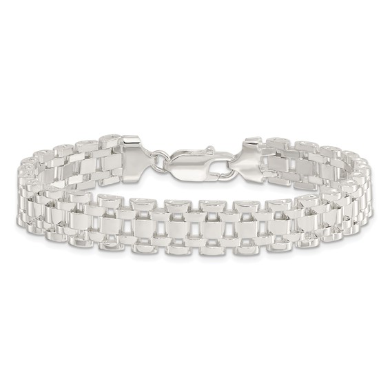 Sterling Silver Polished Fancy Link Bracelet