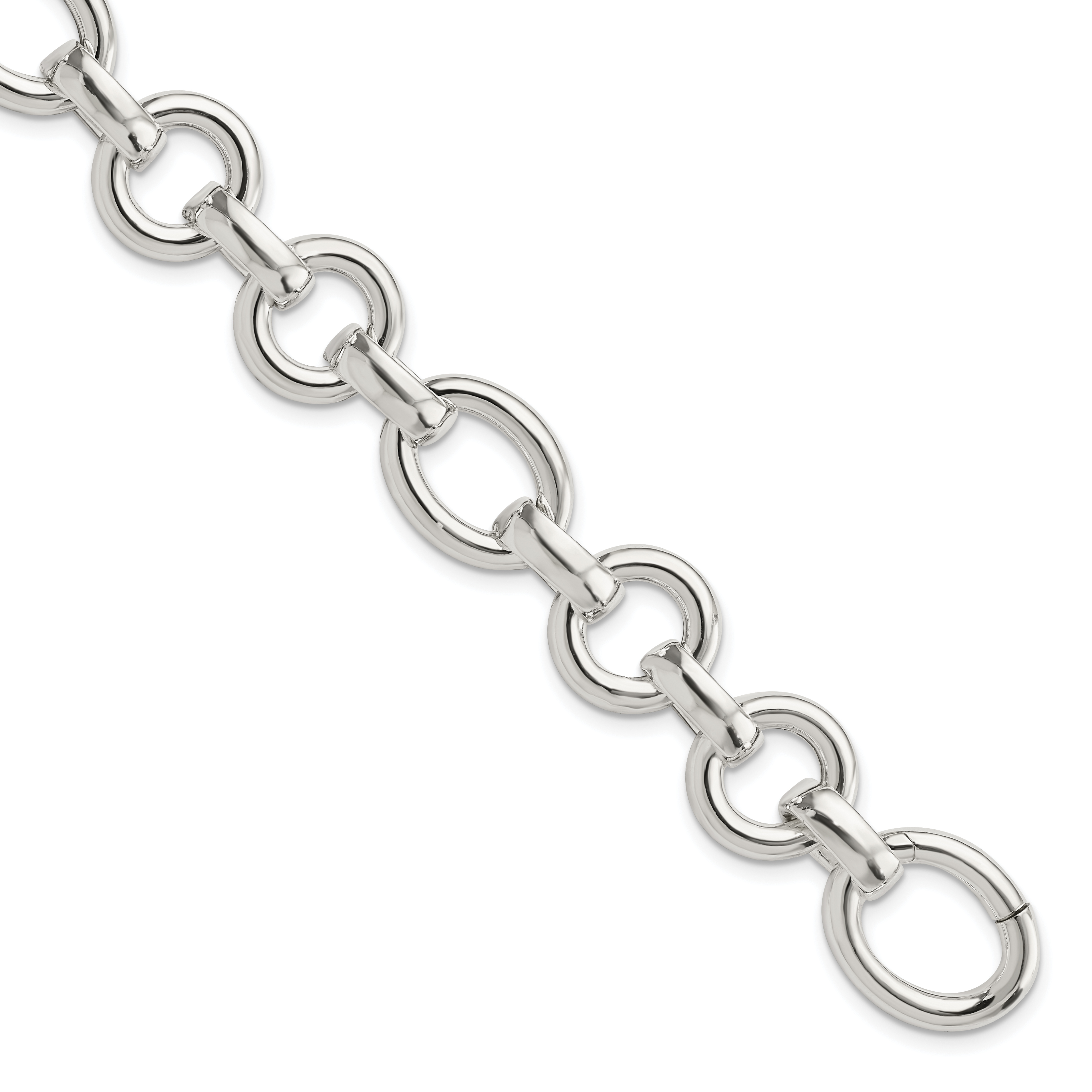 Sterling Silver Polished Fancy Link Bracelet (QG5826-8)