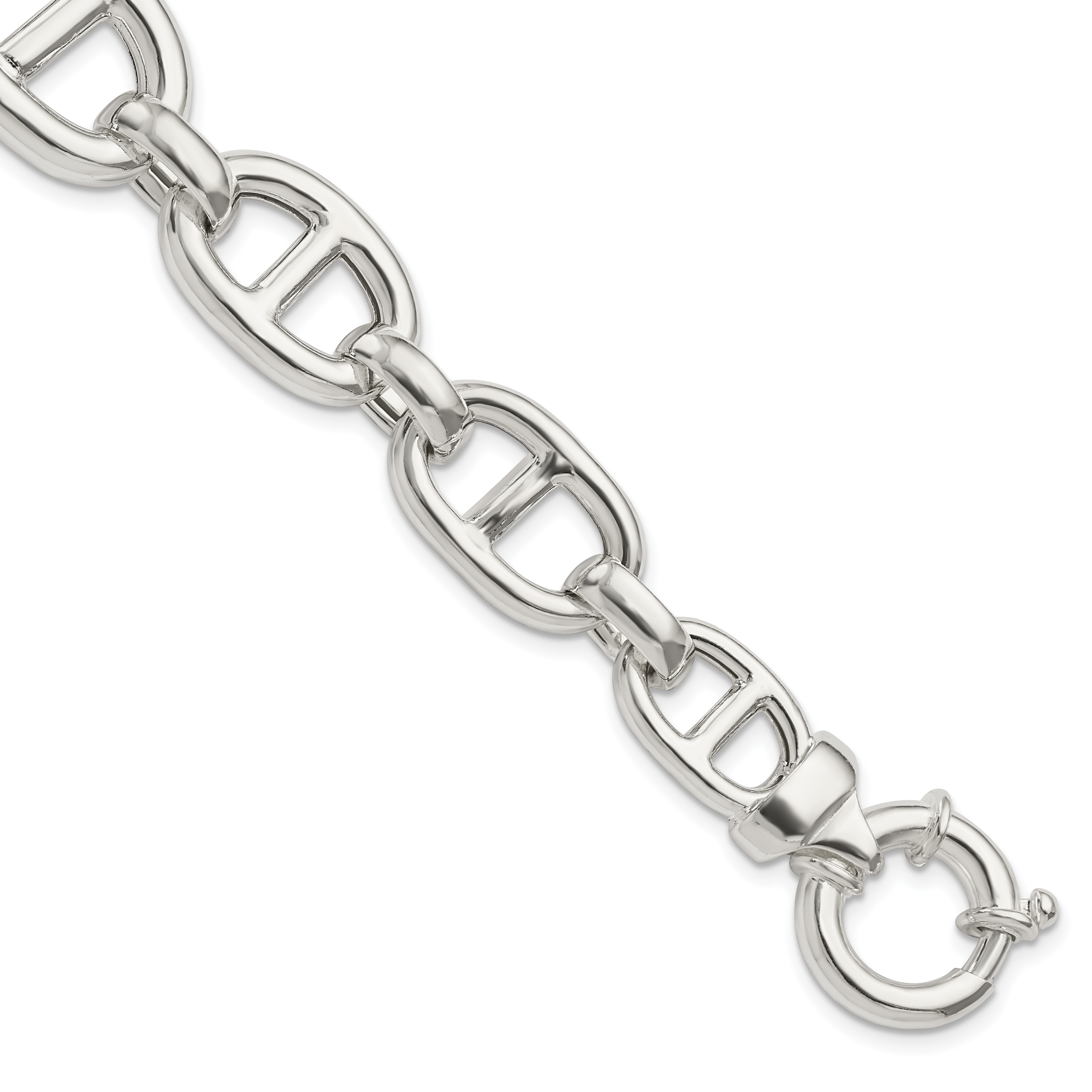 Sterling Silver Polished Fancy Link Bracelet (QG5827-7.75)
