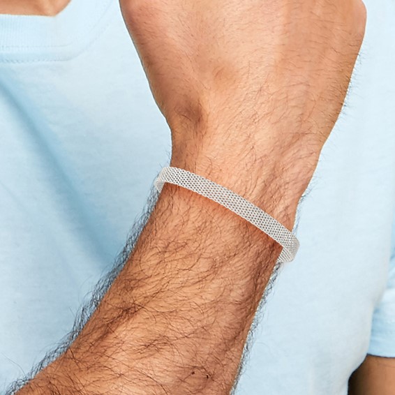 Sterling Silver D/C Reversible Bracelet