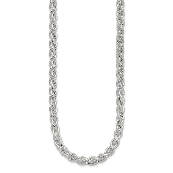Sterling Silver Polished Spiga Necklace