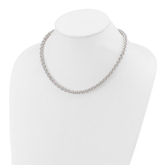 Sterling Silver Polished Spiga Necklace