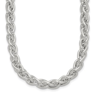 Sterling Silver Polished Spiga Necklace