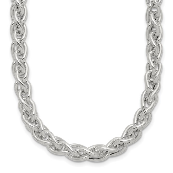 Sterling Silver Polished Spiga Necklace