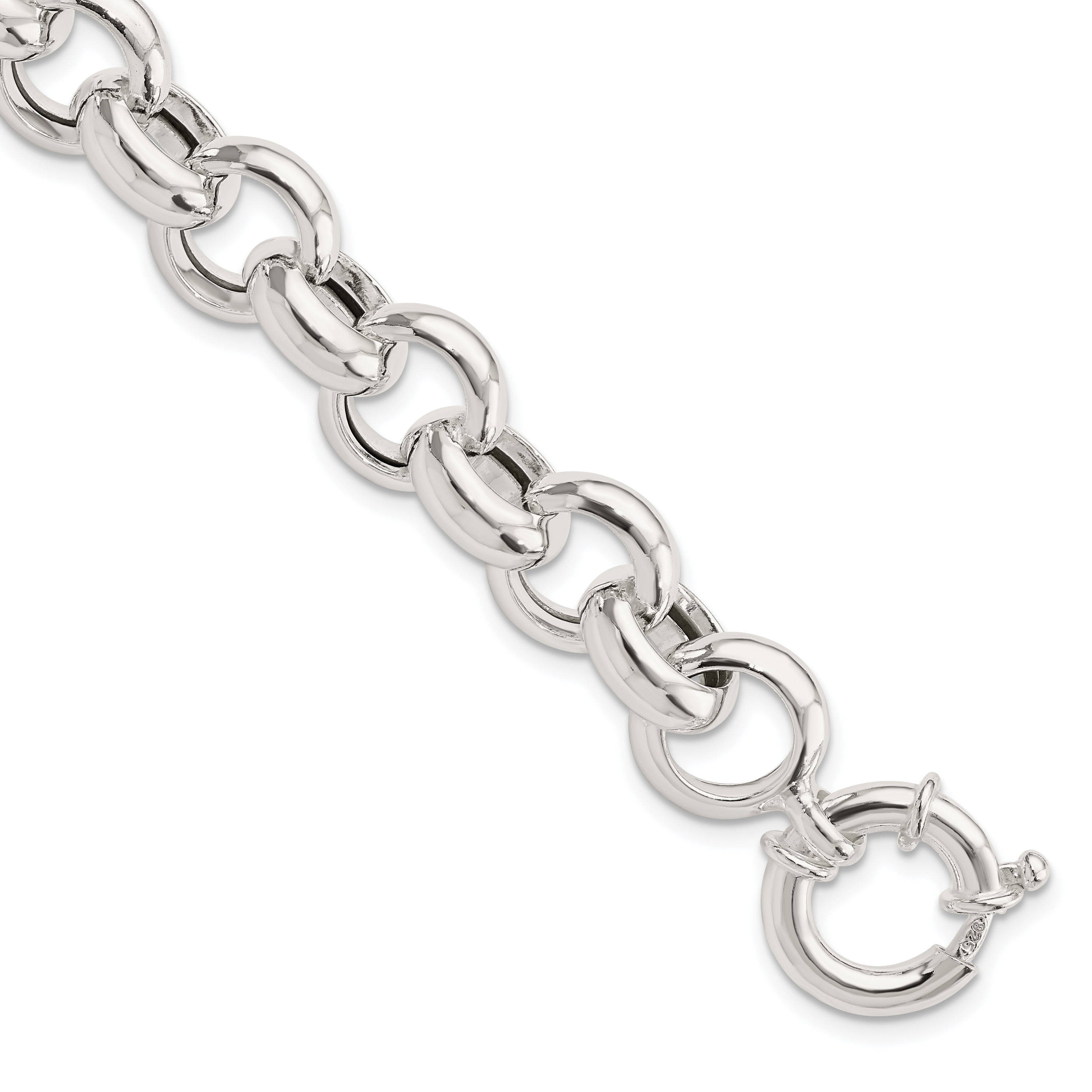 Sterling Silver Polished Fancy Link Bracelet (QG5964-8)