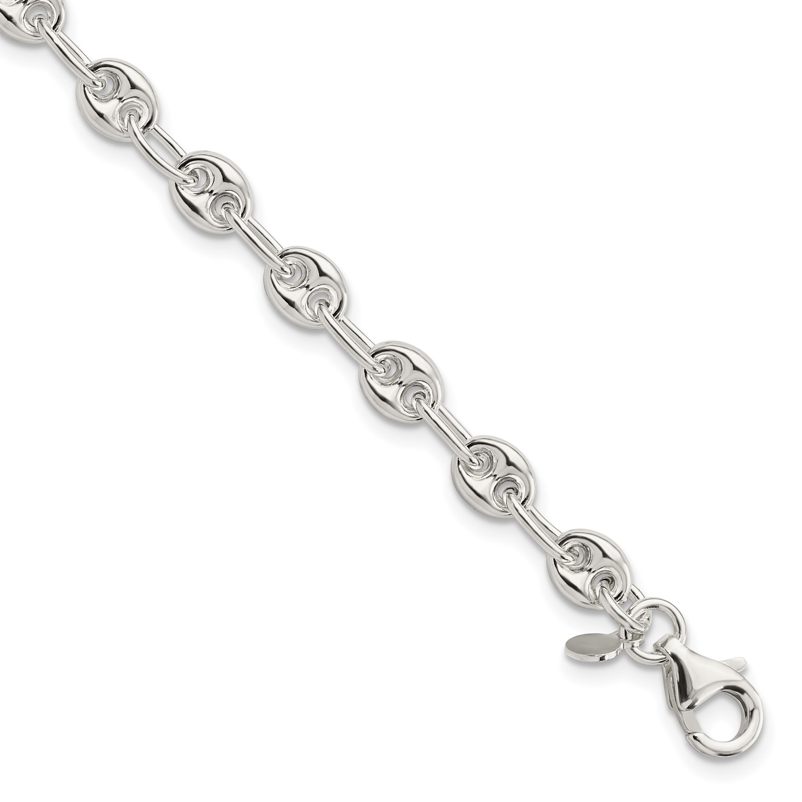 Sterling Silver Polished Fancy Link Bracelet (QG5966-7.5)
