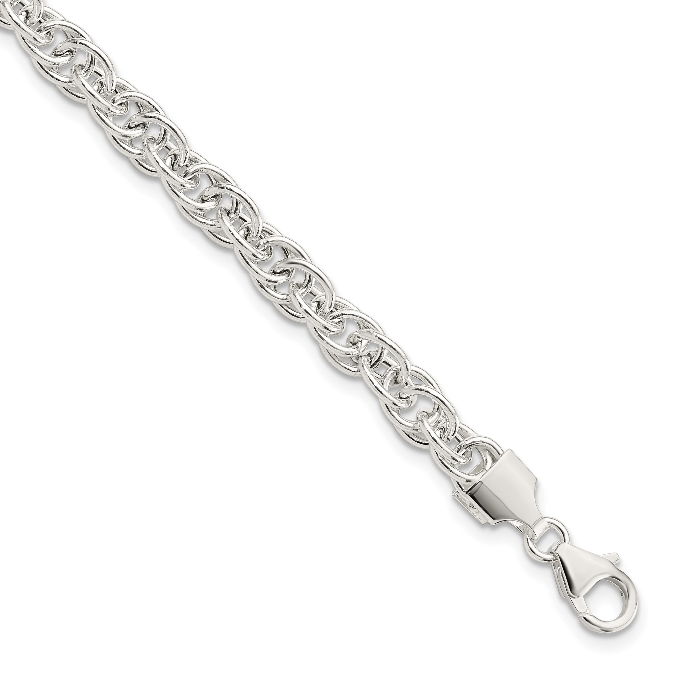 Sterling Silver Polished Fancy Link Bracelet (QG5969-7.5)