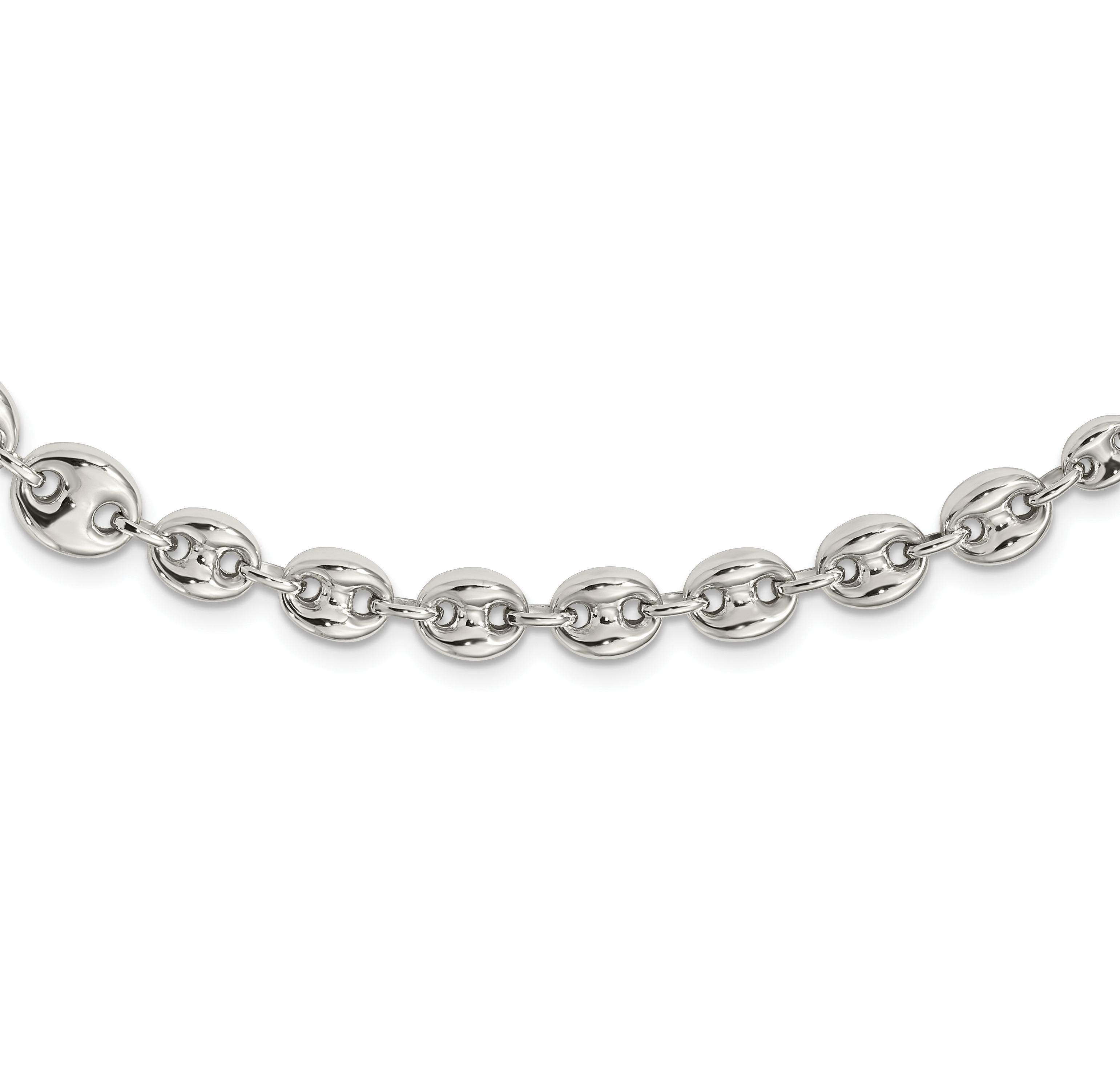 Sterling Silver Polished Fancy Link 18in Necklace (QG5971-18)