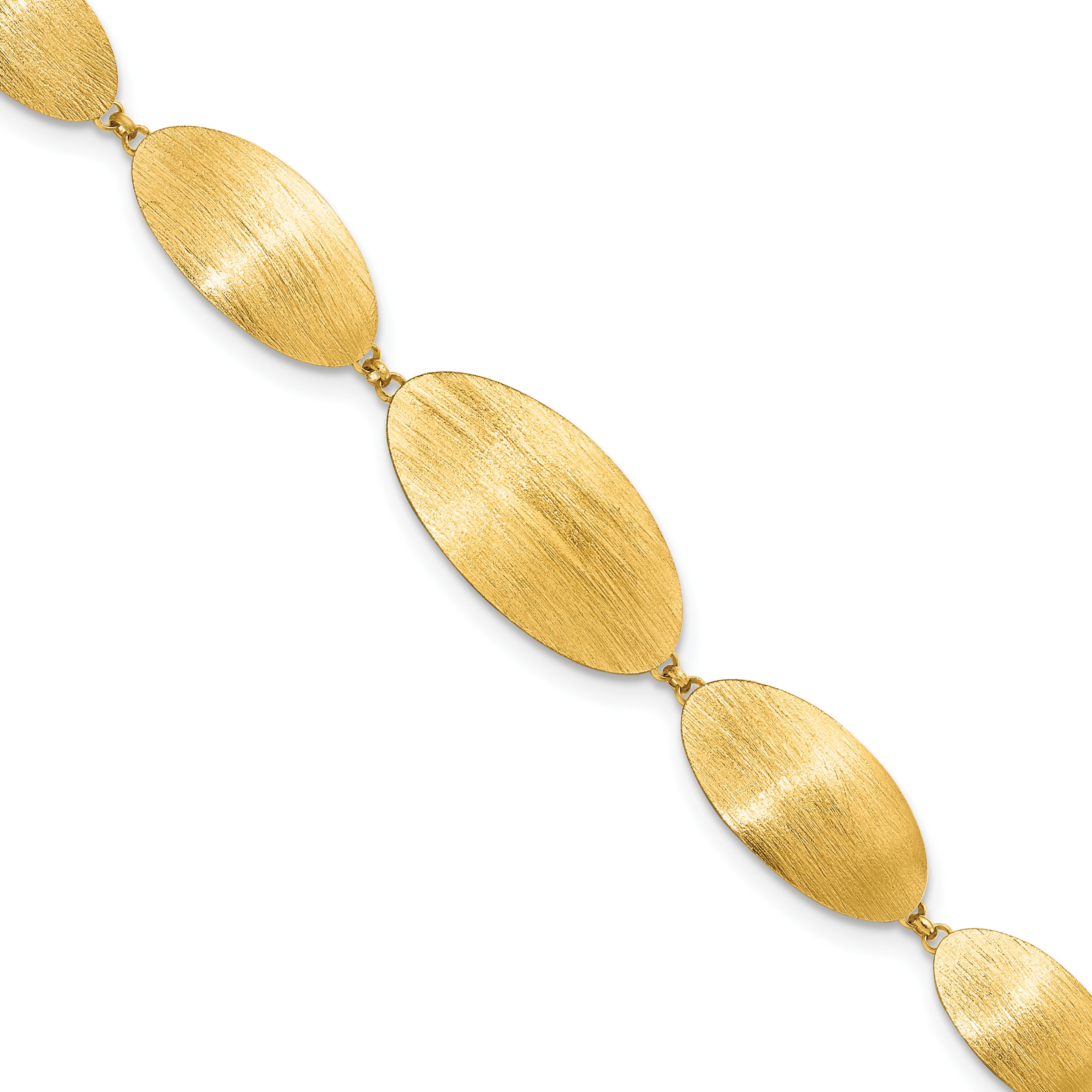 Sterling Silver Gold-plated Brushed w/ 1.25in ext. Bracelet (QG5993-8)
