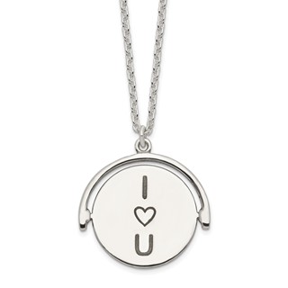 Sterling Silver I Love You Forever Necklace