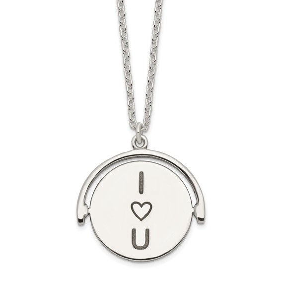 Sterling Silver I Love You Forever Necklace