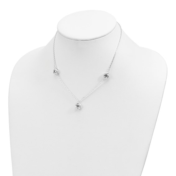 Sterling Silver Love Knot Necklace