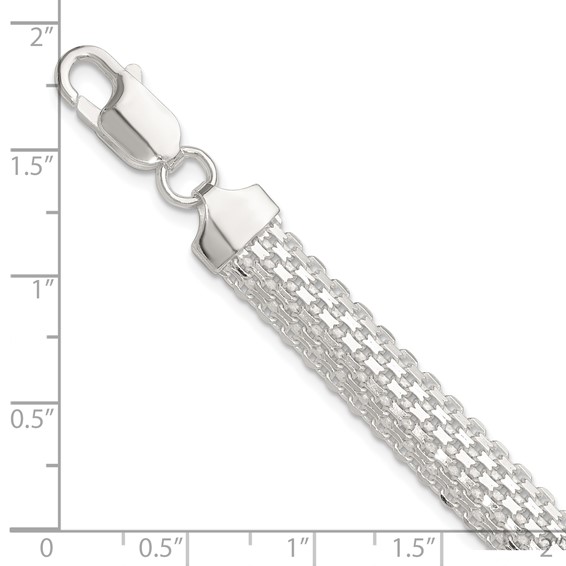 Sterling Silver Polished 8.5mm Bismark 7in Bracelet