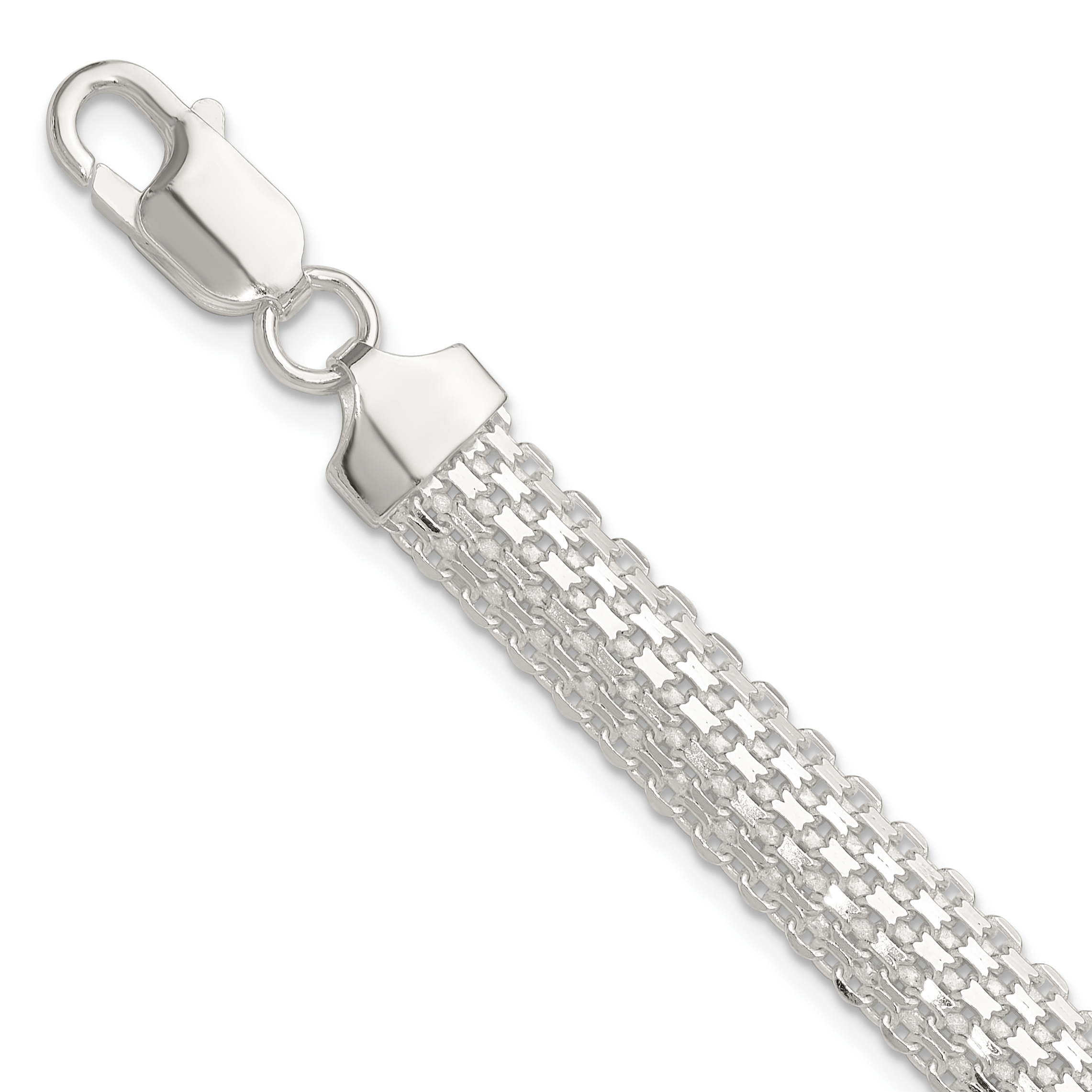 Sterling Silver Polished 8.5mm Bismark 7in Bracelet (QG6410-7)