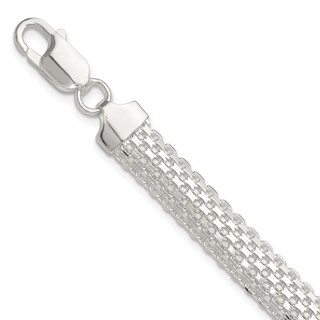 Sterling Silver Polished 8.5mm Bismark 7in Bracelet