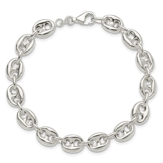 Sterling Silver Polished Fancy Link Bracelet