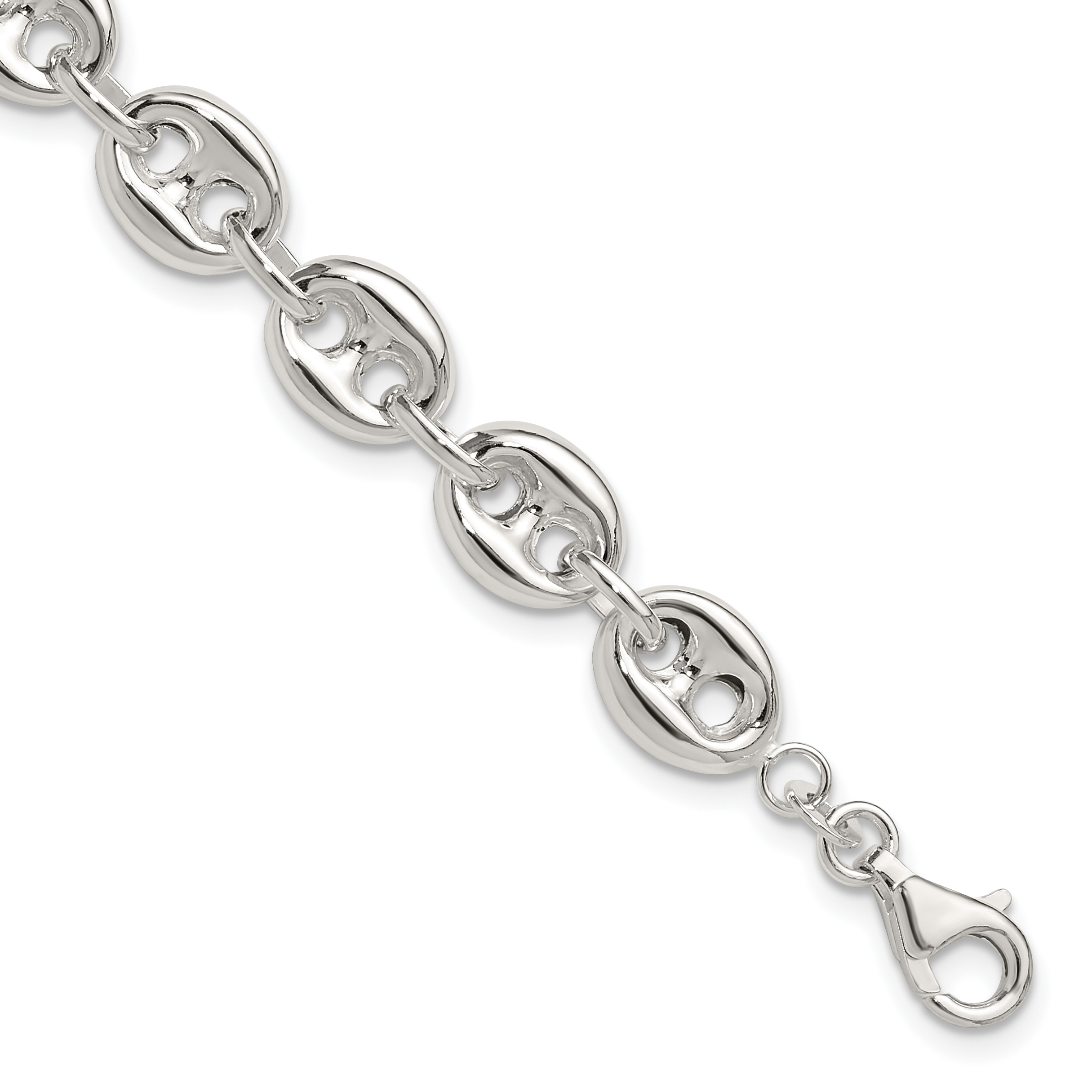 Sterling Silver Polished Fancy Link Bracelet (QG6414-7.5)