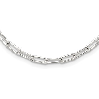 Sterling Silver 4.2mm Paperclip Link w/ 2in ext Necklace