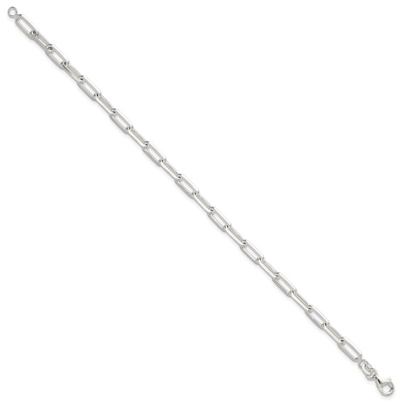 Sterling Silver Polished Paperclip 7.25in Bracelet