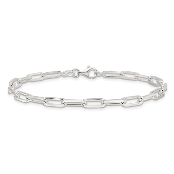 Sterling Silver Polished Paperclip 7.25in Bracelet