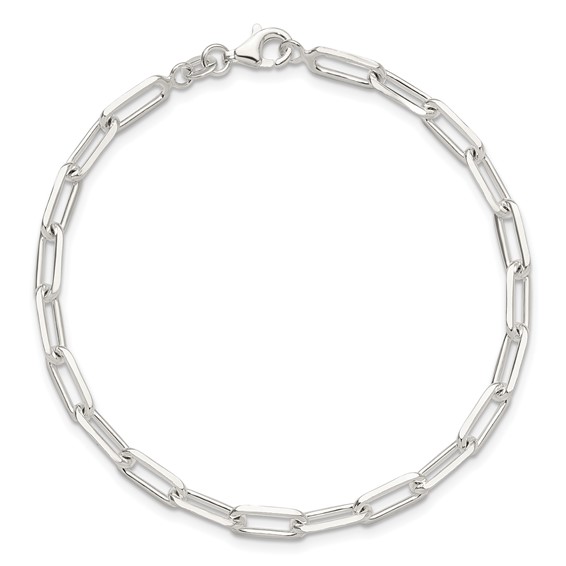 Sterling Silver Polished Paperclip 7.25in Bracelet