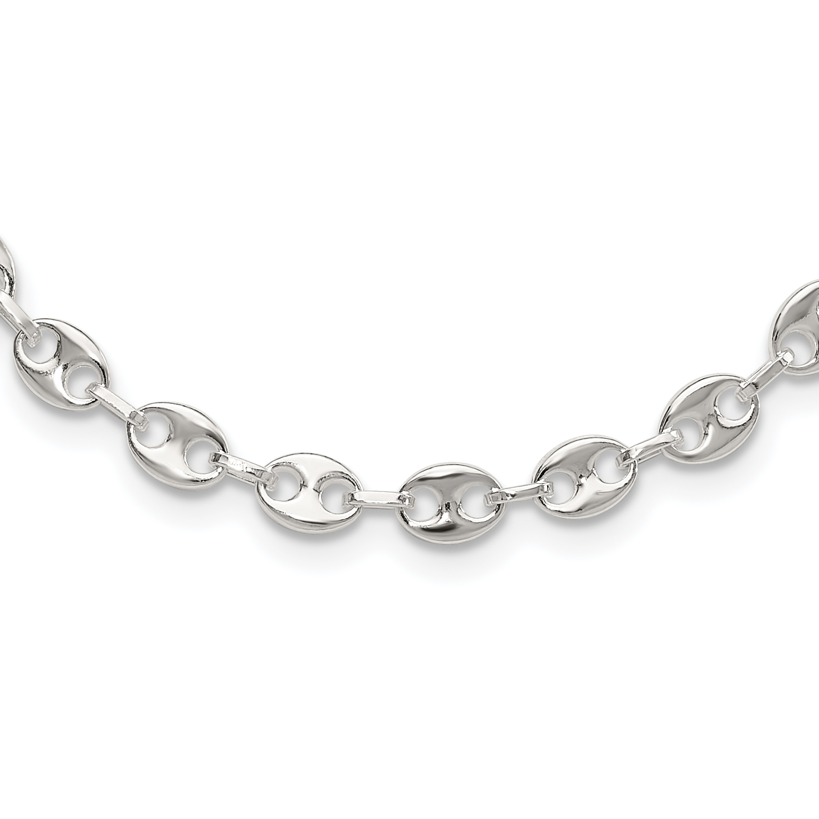 Sterling Silver Rhodium-plated 16in with 2in ext. Fancy Link Necklace (QG6503-16)