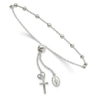 Sterling Silver Adjustable Rosary Bracelet