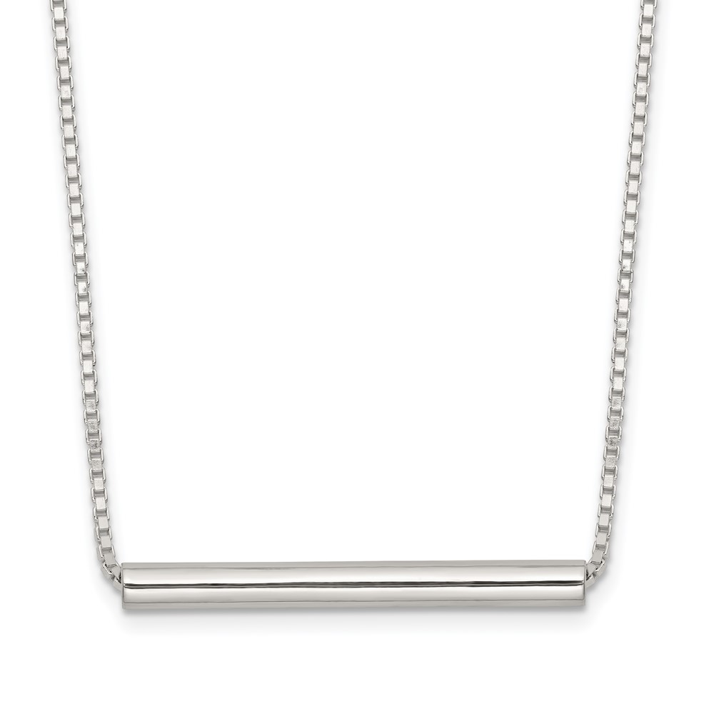 Sterling Silver Polished Slide Bar Necklace (QG6636-16.5)