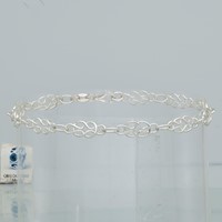 Sterling Silver Solid Polished Fancy Knot-Link Anklet - 10in view 4