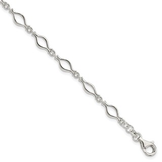 Sterling Silver 5mm Fancy Link Bracelet
