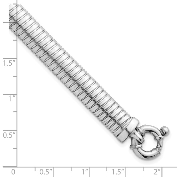 Sterling Silver Rhodium-plated Polished 9mm Cubetto 7.5 inch Bracelet