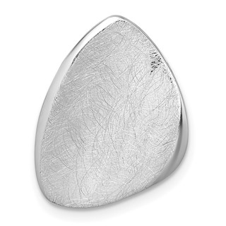 Sterling Silver Rhodium-plated Scratch Finish Fancy Abstract Chain Slide Pendant