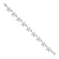 Sterling Silver Polished Starfish 7 Inch Bracelet view 2