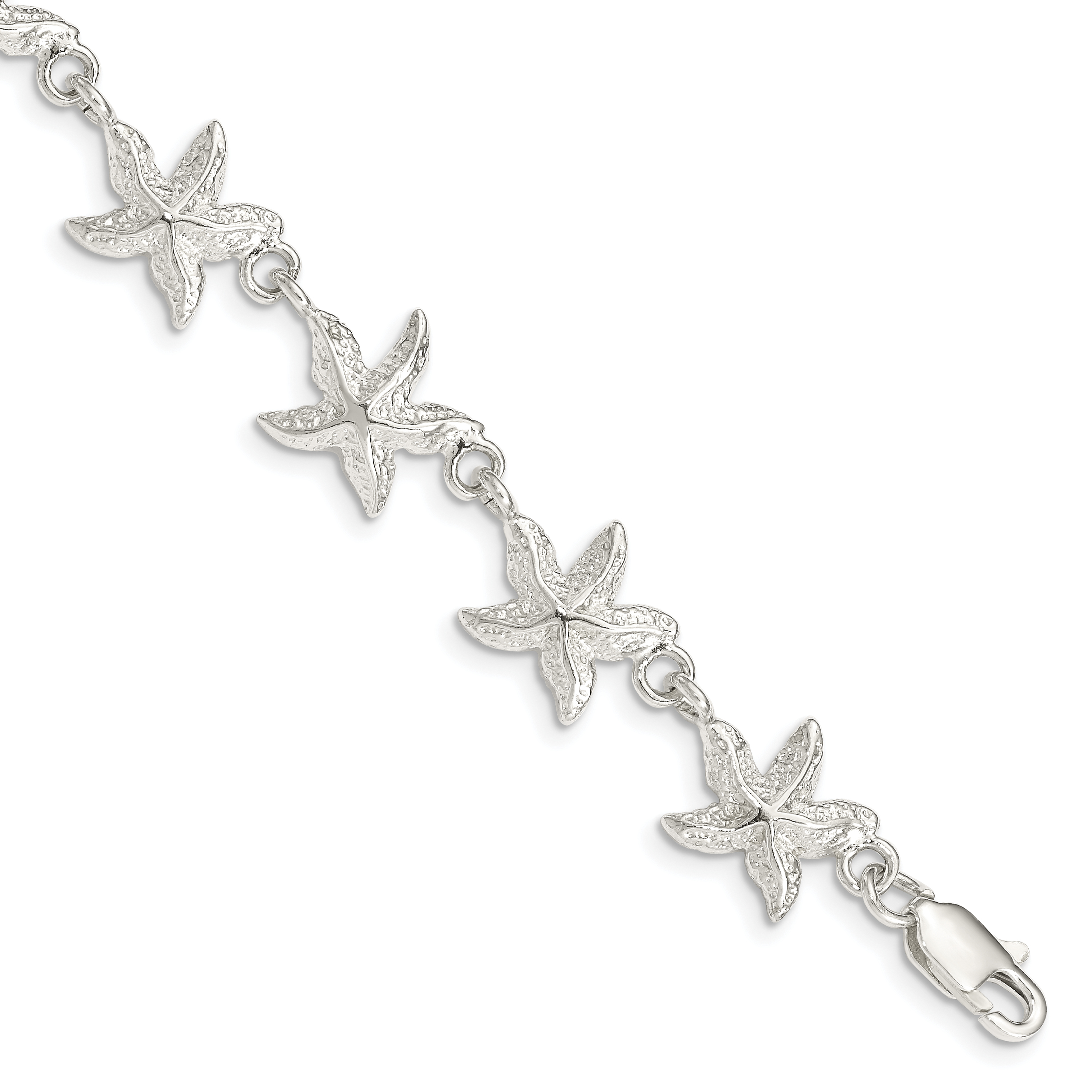 Sterling Silver Starfish Bracelet (QG840-7)