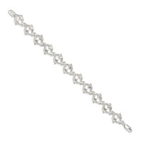 Sterling Silver Polished Dolphins Bracelet, 7" view 2