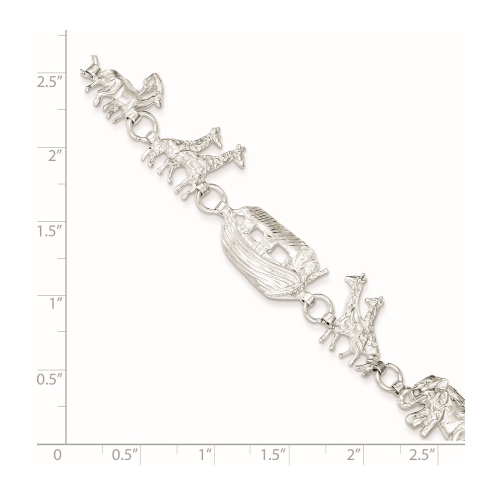 Sterling Silver Noah's Ark Bracelet (QG894-7)