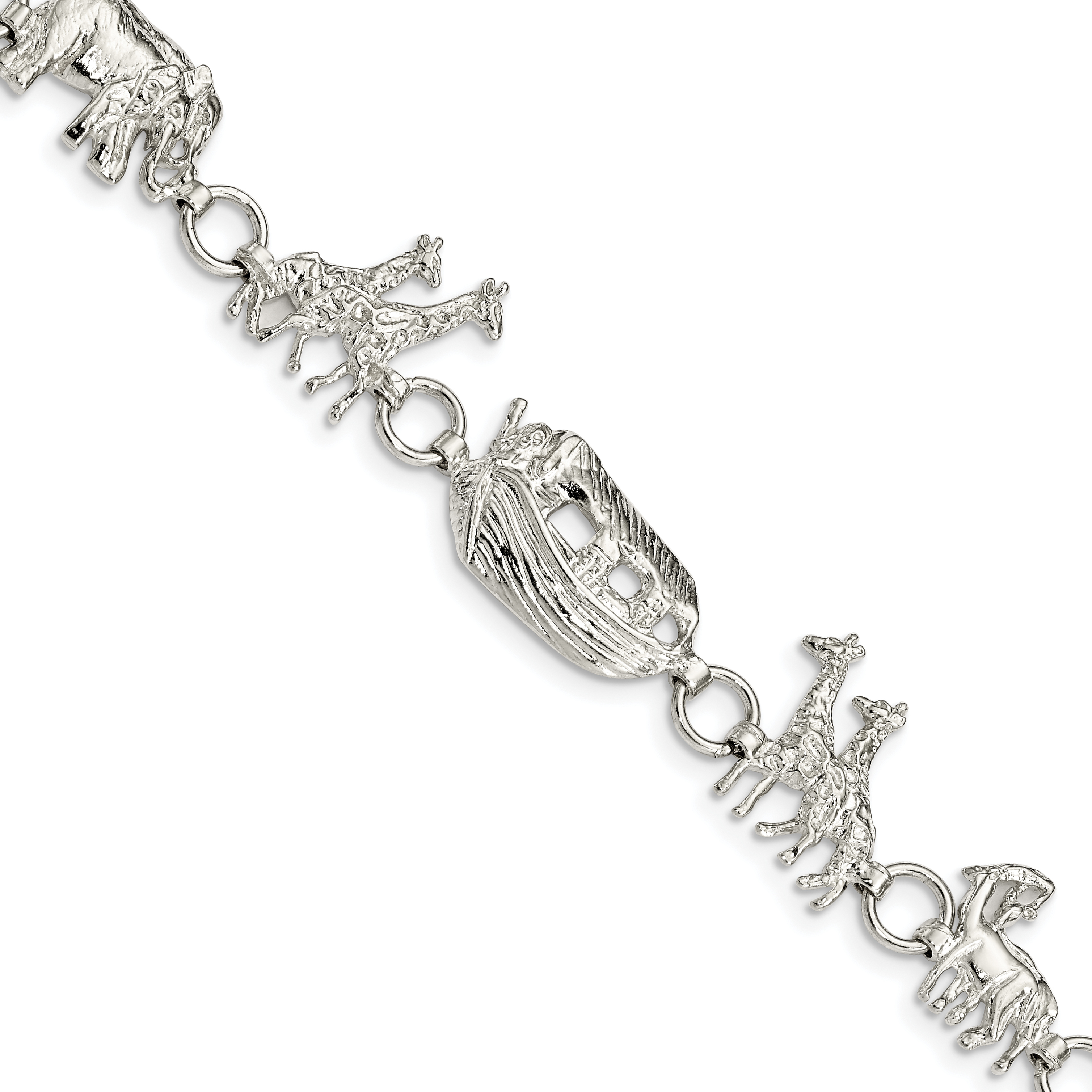Sterling Silver Noah's Ark Bracelet (QG894-7)