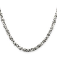 Sterling Silver 4mm Fancy Byzantine Chain view 2
