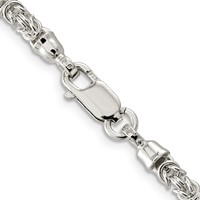 Sterling Silver 4mm Fancy Byzantine Chain view 3