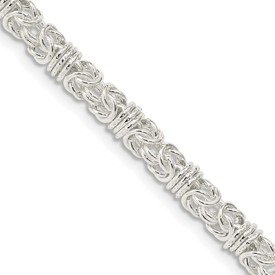 Sterling Silver Fancy Byzantine Chain