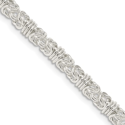 Sterling Silver 4mm Fancy Byzantine Chain
